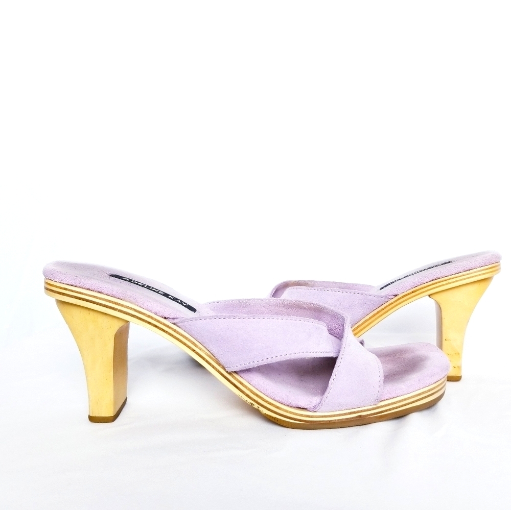 Sz 8.5 - Adeline Kay leather mules mauve